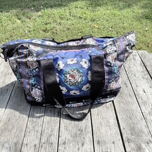 Lesportac Large Travel Duffel Bag‎ Floral Print Nylon Weekender Tote Gym Luggage